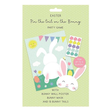 Easter Pin the tail on the Bunny Party Game: Poster, Mask and 15 Tails Easter kids seasonal tiny
