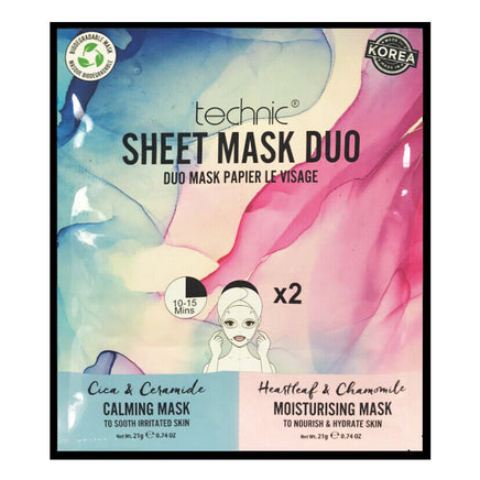 Technic Calming & Moisturizing Sheet Mask Duo Health & Beauty:Skin Care:Skin Masks face care face mask galaxy skin