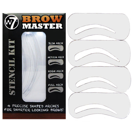 W7 Brow Master Eyebrow Stencil Kit 4 templates shaping defining grooming Health & Beauty:Make-Up:Eyes:Eyebrow Liner & Definition brow shape brows eyes galaxy makeup tools