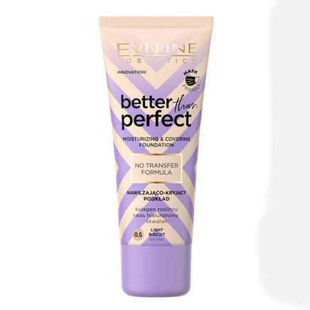 Eveline Better than Perfect Foundation Light NO TRANSFER Formula Radiant look 0.5 Light Biscuit Health & Beauty:Make-Up:Face:Foundation base face foundation galaxy makeup