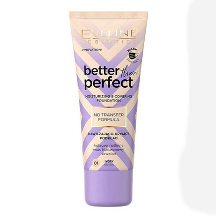 Eveline Better than Perfect Foundation Light NO TRANSFER Formula Radiant look 01 Ivory Health & Beauty:Make-Up:Face:Foundation base face foundation galaxy makeup