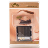 Saffron Eyebrow Kit with Stencils - Easy Brows Grooming Definition 01 (Darker) brows eyes galaxy makeup