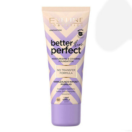 Eveline Better than Perfect Foundation Light NO TRANSFER Formula Radiant look 02 Light Vanilla Health & Beauty:Make-Up:Face:Foundation base face foundation galaxy makeup