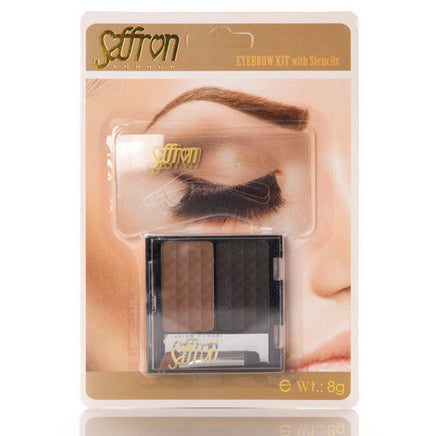 Saffron Eyebrow Kit with Stencils - Easy Brows Grooming Definition 02 (Lighter) brows eyes galaxy makeup