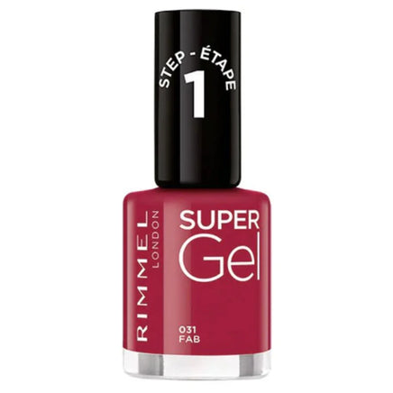 Rimmel Super Gel Nail Polish no UV light needed Fab 031 - deep crimson Health & Beauty:Nail Care, Manicure & Pedicure:Nail Polish & Powders:Nail Polish galaxy nail polish nails polish
