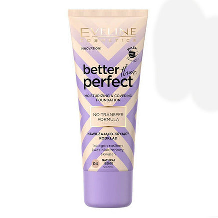 Eveline Better than Perfect Foundation Light NO TRANSFER Formula Radiant look 04 Natural Beige Health & Beauty:Make-Up:Face:Foundation base face foundation galaxy makeup