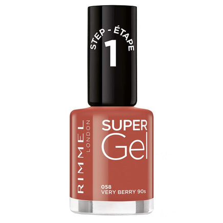 Rimmel Super Gel Nail Polish no UV light needed Very Berry 90s 058 - dark salmon Health & Beauty:Nail Care, Manicure & Pedicure:Nail Polish & Powders:Nail Polish galaxy nail polish nails polish