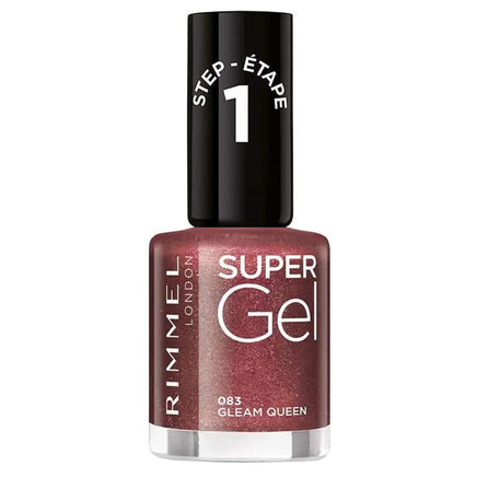 Rimmel Super Gel Nail Polish no UV light needed Gleam Queen 083 - sparkle red violet Health & Beauty:Nail Care, Manicure & Pedicure:Nail Polish & Powders:Nail Polish galaxy nail polish nails polish