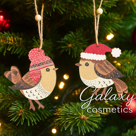 Traditional Wooden Robin Decoration Hanging Christmas Tree Ornament - 2 pack Default Title Christmas seasonal