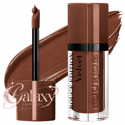 Bourjois Rouge Edition Velvet Liquid Lipstick Lip Colour Long Lasting 24H 23 Chocolat Corset Lips makeup