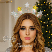 Iridescent Star Headband with Tinsel Default Title Christmas fancy fancy dress seasonal