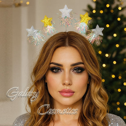 Iridescent Star Headband with Tinsel Default Title Christmas fancy fancy dress seasonal