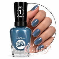 Sally Hansen Miracle Gel Nail Polish 14.7ml 644 Distressed Denim - blue makeup Nails