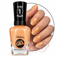 Sally Hansen Miracle Gel Nail Polish 14.7ml 385 On The Horizon - light orange makeup Nails