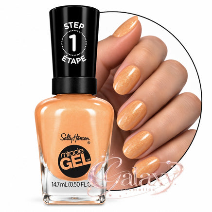 Sally Hansen Miracle Gel Nail Polish 14.7ml 385 On The Horizon - light orange makeup Nails