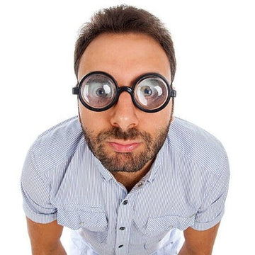 Prankster Nerd Geek Glasses with Thick Lenses Silly Party Fun Fancy Dress party tiny