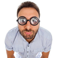Prankster Nerd Geek Glasses with Thick Lenses Silly Party Fun Fancy Dress party tiny