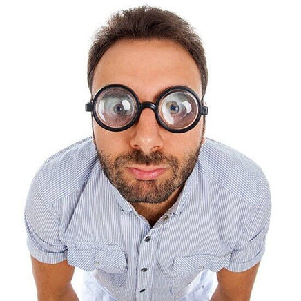 Prankster Nerd Geek Glasses with Thick Lenses Silly Party Fun Fancy Dress party tiny
