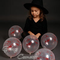 Spooky Blood Splat Effect Balloons Halloween House Decoration, Photo Booth x5