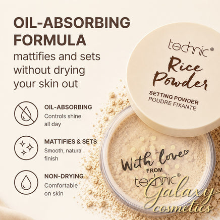 Technic Rice Setting Face Loose Powder Oil-absorbing - Transparent Face makeup powder