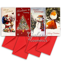 4x 3D Christmas Money Wallet / Gift Card / Voucher / Cash HAND CRAFTED Envelopes Traditional Design Christmas seasonal