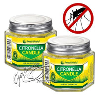 2 x Citronella Fragranced Glass Candle Jars Outdoor Garden Insect Deterrent candles Candles & Home Fragrance citronella galaxy other citronella