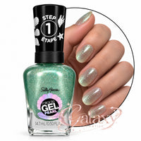 Sally Hansen Miracle Gel Nail Polish 14.7ml 902 Under The Sea - green shimmer makeup Nails