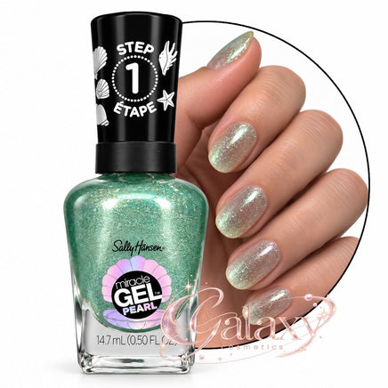 Sally Hansen Miracle Gel Nail Polish 14.7ml 902 Under The Sea - green shimmer makeup Nails