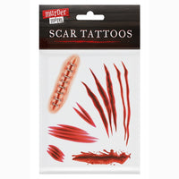 Murder Motel Scar Tattoos Halloween Costume Zombie Wound Spooky Makeup