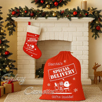 Large Christmas Santa's Special Delivery Sack or Stocking Present Gift Bag Christmas seasonal