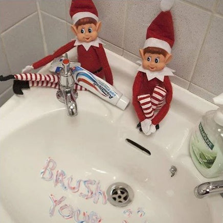 12" Naughty ELF Behaving Badly Traditional Christmas Shelf Doll Christmas seasonal