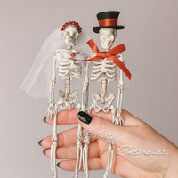 Skeleton Couple Figurines, 17cm