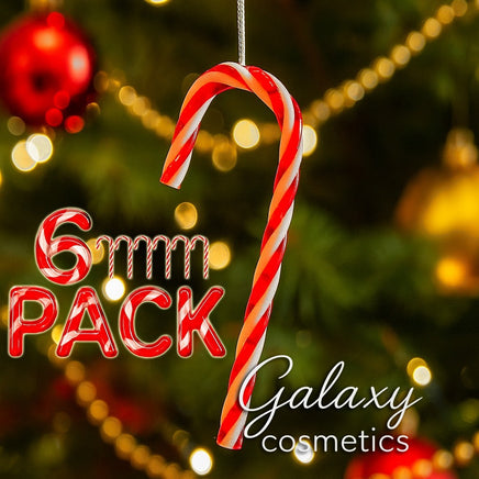 Candy Cane Hanging Ornaments Red & White Acrylic Christmas Tree Décor 6 Pack Default Title Christmas seasonal
