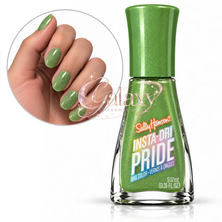 SALLY HANSEN Insta-Dri Quick Drying Nail Polish 9.17ml 772 Thorn This Way - green glitter makeup Nails