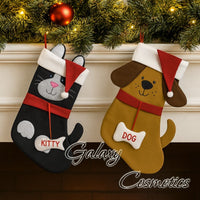 Pets Dog Cat Christmas Stocking Present Gift Bag from Santa Hanging Reusable Christmas seasonal