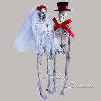 Skeleton Couple Figurines, 17cm