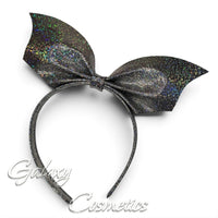 Sparkle Black Glitter Bat Wings Headband
