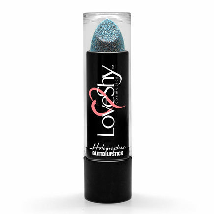 LoveShy GLITTER Lipstick Blue Holographic fancy glitter Lips makeup