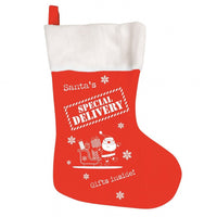 Large Christmas Santa's Special Delivery Sack or Stocking Present Gift Bag Christmas Stocking Christmas seasonal