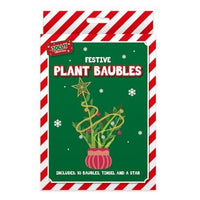 Festive Plant Decoration Kit: Christmas Mini Baubles, Tinsel & Star Christmas seasonal tiny