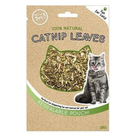 Catnip Leaves 100% Natural Cat Nip Treat Resealable Bag Toy Refill, 28g pets tiny