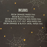 Hanging Paper Fan Decorations - 5 Pack
