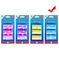 World of Pets Dog Waste Poop Bags & Bone Shaped Dispenser 45 Blue Bags Refill pets tiny