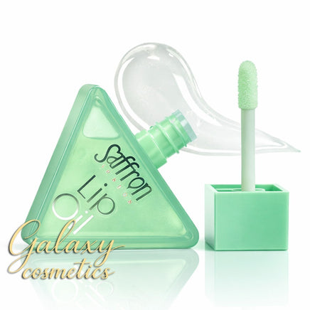 Saffron Lip Oil High Shine Moisturizing Clear Lip Gloss Treatment Mineral Oil Lips makeup