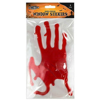 Bloody Hands Gel Window Stickers, Halloween decoration 2 Pack Halloween seasonal tiny