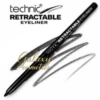 Technic Retractable Eyeliner Black Long Lasting Smudge Proof Twist Up Eye Pencil