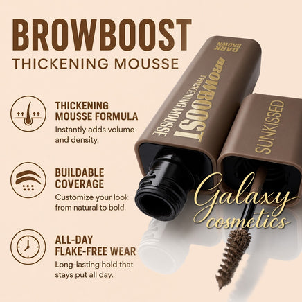 Sunkissed Brow Boost Thickening Mousse Defining Gel for Fuller-looking Brows brows Eyes Face makeup