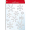 10 Flocked Snowflakes Reusable Static Cling Window Stickers Christmas Decoration Christmas other xmas decor seasonal tiny xmas decor