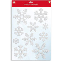 10 Flocked Snowflakes Reusable Static Cling Window Stickers Christmas Decoration Christmas other xmas decor seasonal tiny xmas decor