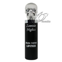 Zombie Nights Matte Black lipstick True Ebony Halloween Gothic Makeup by Saffron galaxy halloween halloweenmakeup lips lipstick makeup seasonal